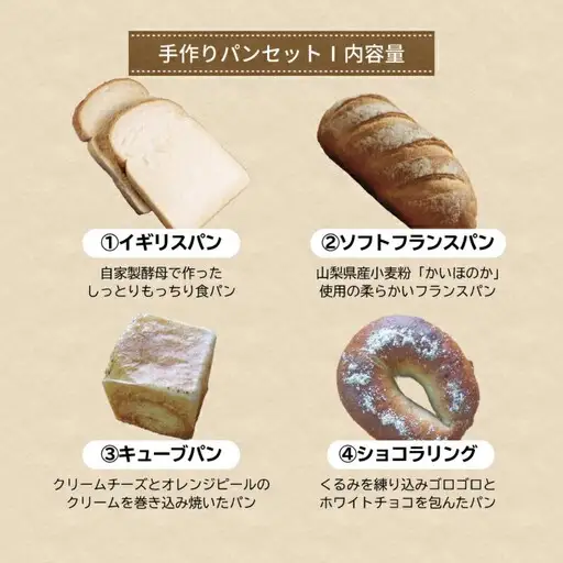 自家製酵母のパンセットⅠ（11種類14個、食パン6枚切り）