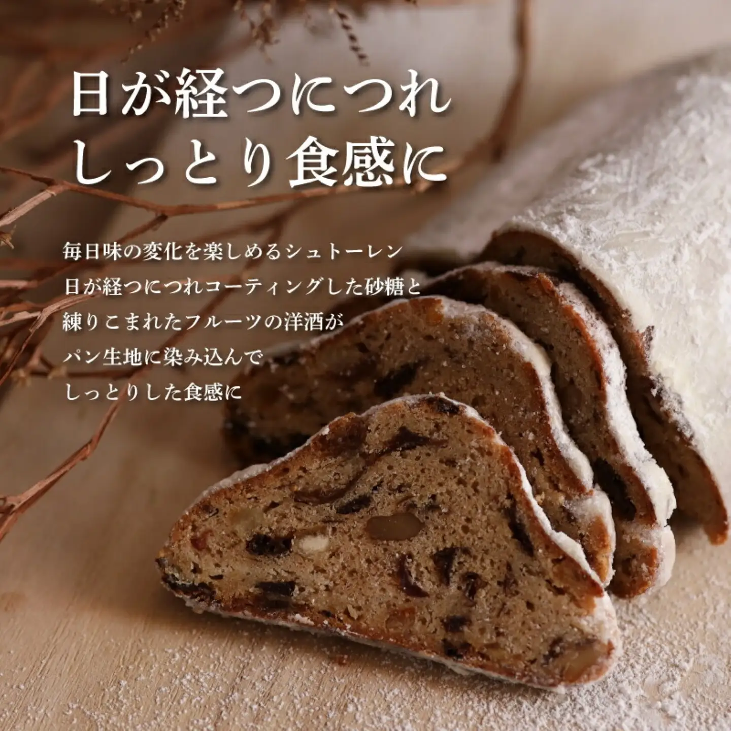 【数量限定】クリスマス限定シュトーレン｜ パン　シュトーレン　シュトレン　ケーキ　スイーツ　クリスマス　お菓子　クリスマス　菓子パン　ドライフルーツ　自家製酵母　