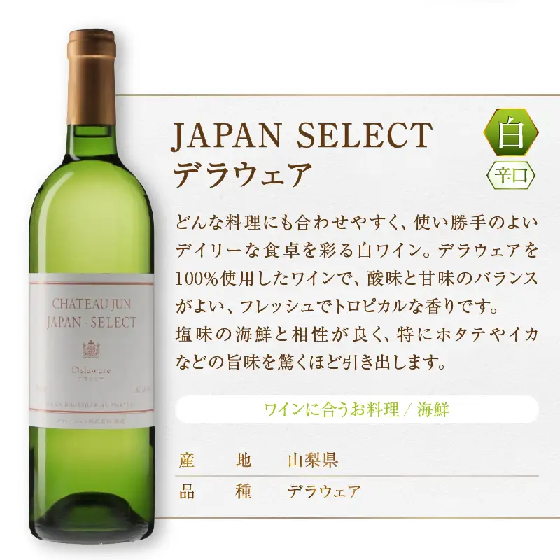 ワイン シャトージュン【JAPAN SELECT】マスカットベーリーA デラウェア 2本セット（MG）B12-804