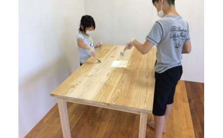 DIYオール無垢テーブル「セラミック塗料（透明）セット」｜無垢材 ムク コーティング 天然素材 机 ダイニングテーブル 工芸 工芸品 神奈川県 座間市　※着日指定不可