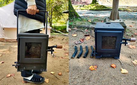 薪ストーブKoshikiCubE屋外用暖炉アウトドア薪ストーブ