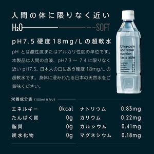 水 H2O-SOFT 《定期便12か月》 500ml × 42本 ミネラルウォーター 軟水