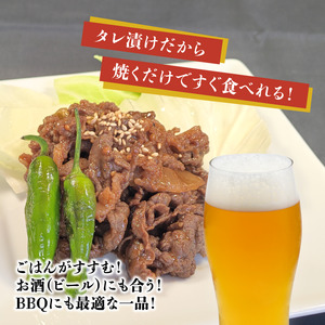 美熟国産牛タレ漬け切り落とし 1kg（500g×2） / 牛肉 焼肉 BBQ 綾部市 / 有限会社　タンバミート［BSDX018］