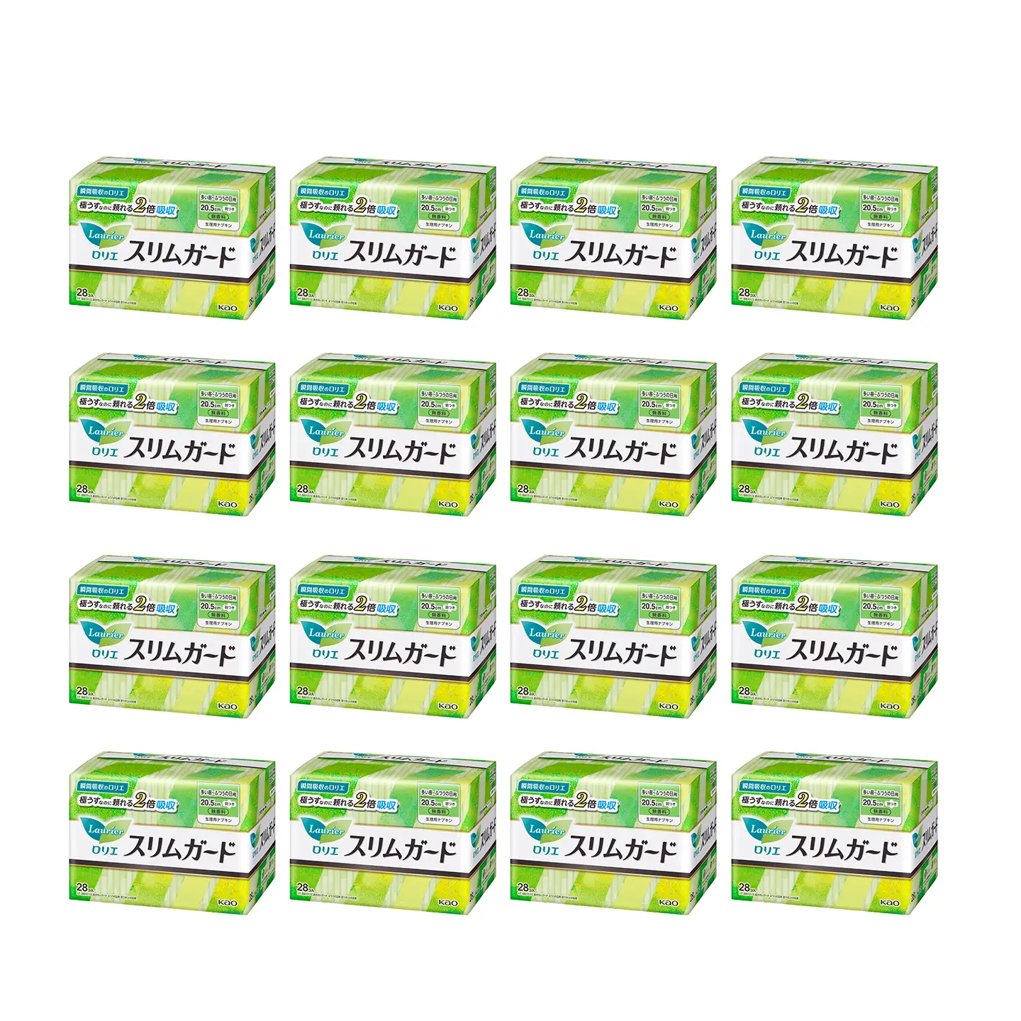 ロリエスリムガード　多い昼～ふつうの日用_羽つき　28枚入×16個｜ ロリエ 生理用品 ナプキン