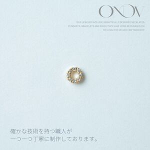 【甲府ジュエリー】K18　ダイヤ　片耳ピアス（15132119）
