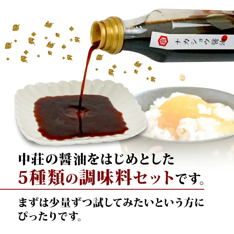 調味料 こだわり 5本 セット 中荘本店 調味料 J010-119005