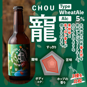 【D7043】クラフトビール定番3種18本セット(330ml×3種×各6本) ビール 麦芽 アルコール 瓶ビール 酒 お酒 飲み比べ セット【士別サムライブルワリー】