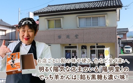 【先行予約】福井県大野市 冬の名物 でっち羊かん（手作り菓子 陽明堂 水ようかん）小サイズ（正味560g）×4箱【2026年11月より順次発送】