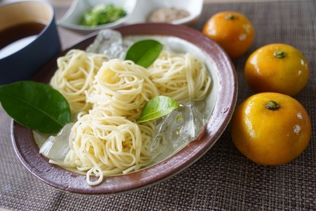 【喜界島在来柑橘を使用した】シークーそーめん 計320g【日時指定不可】