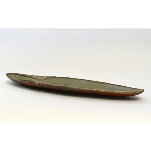 銀彩オーバル皿 和食器 長皿 平皿 陶芸品《受注制作》作品 インテリア オブジェ 皿 楕円皿 長皿 和食器 おすすめ おしゃれ スタイリッシュ モダン プレート 陶芸 手作り 陶器 陶芸作家