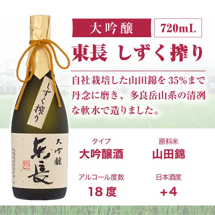 日本酒 大吟醸東長 しずく搾り NAH074 日本酒