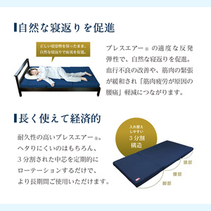 高反発マットレスQ敷パッド「Lite」ブレスエアー製 近江化成工業株式会社 滋賀県 東近江市 AH04 高反発 マットレス 敷きパッド ブレスエアー 東洋紡 体圧分散 腰痛 肩こり 睡眠 寝具