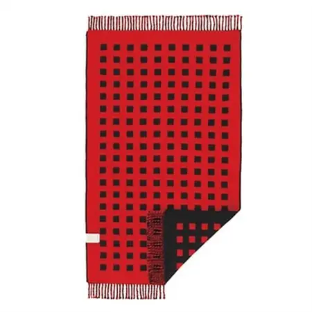 電気ひざ掛け/レッド　約140×82cm(房含む)【1435015】