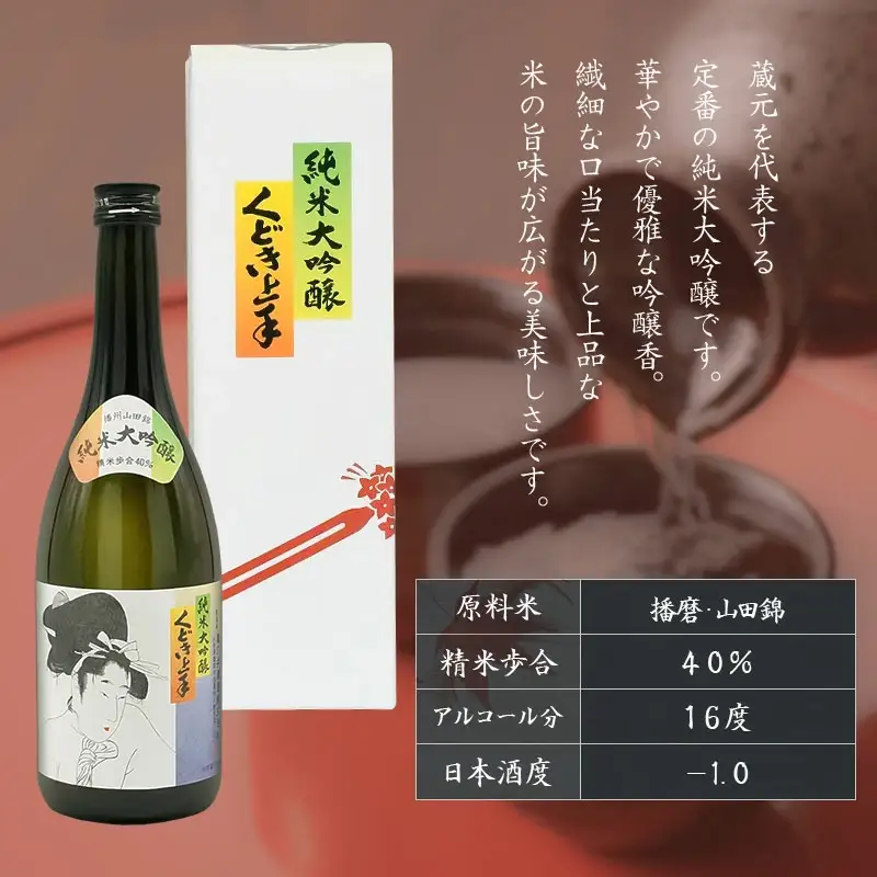 亀の井 純米大吟醸 くどき上手 720ml　山形県酒類卸株式会社　K-734