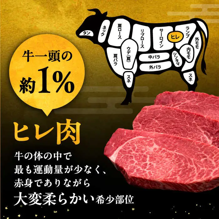 【全3回定期便】博多和牛 厚切り ヒレ ステーキ 200g × 3枚 [ADBM105] 牛 肉