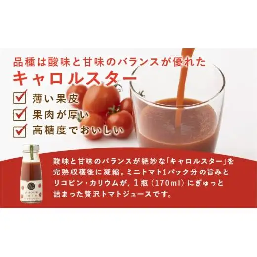 ≪数量限定≫ 特製ミニトマトジュース【170ml】10本セット
