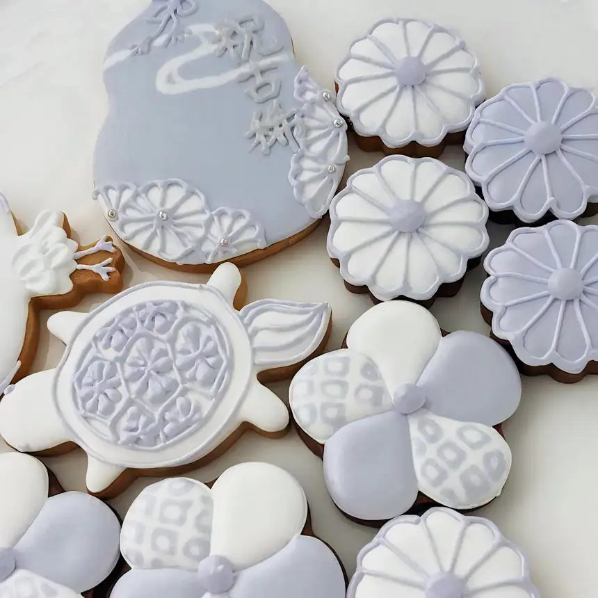 還暦 喜寿 米寿 金婚式 お祝い の アイシングクッキー | lis blanc  クッキー 焼き菓子