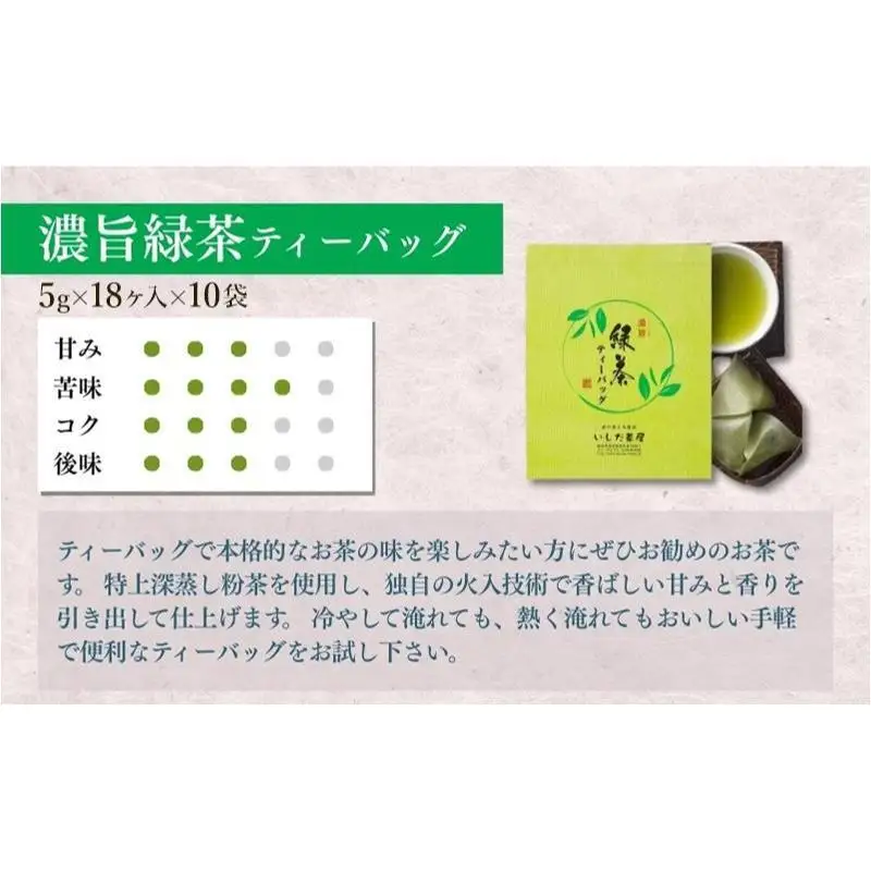 お茶 いしだ茶屋 濃旨緑茶 ティーバッグ お茶