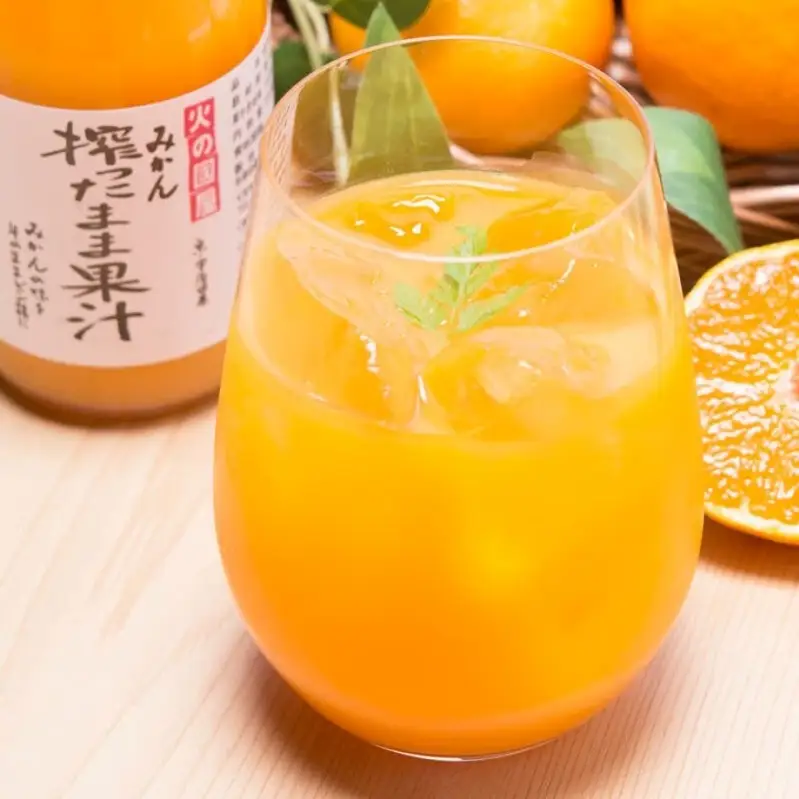 京都・火の國屋・搾ったまま果汁（リンゴ・みかん）〈無添加 生搾り 高濃度 果実 りんご リンゴ 林檎 みかん ミカン ジュース 果汁 飲料 果物〉 飲料類 果汁飲料 野菜飲料 みかんジュース 加工食品 