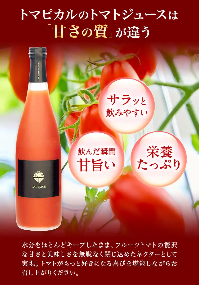トマピカルネクター 700ml 2本 トマト ジュース