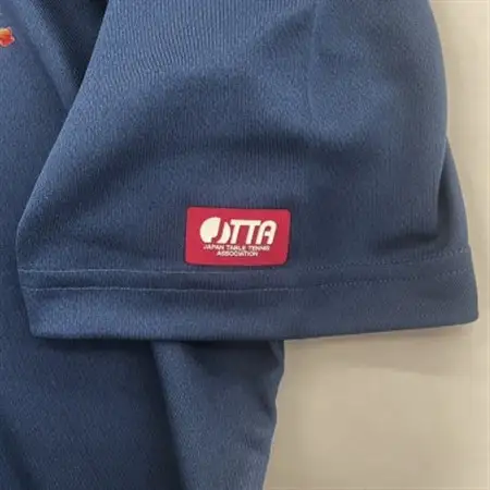 JTTA公認　卓球ユニフォーム【男女兼用(ドライ):Lサイズ】フラワー　インディゴ_装飾品・工芸品  洋服 _【1518840】