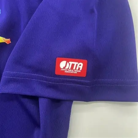 JTTA公認　卓球ユニフォーム【男女兼用(ドライ):Lサイズ】フラワー　パープル_装飾品・工芸品  洋服 _【1518843】