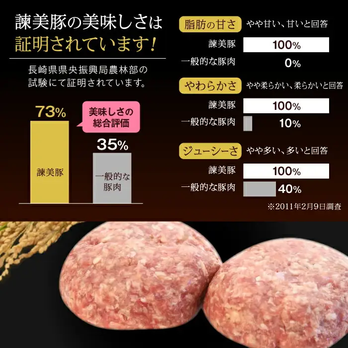 諫美豚ハンバーグ 14個(各150g) 計2.1kg / 豚肉 ハンバーグ はんばーぐ おかず 惣菜 冷凍 / 諫早市 / 土井農場 [AHAD052]