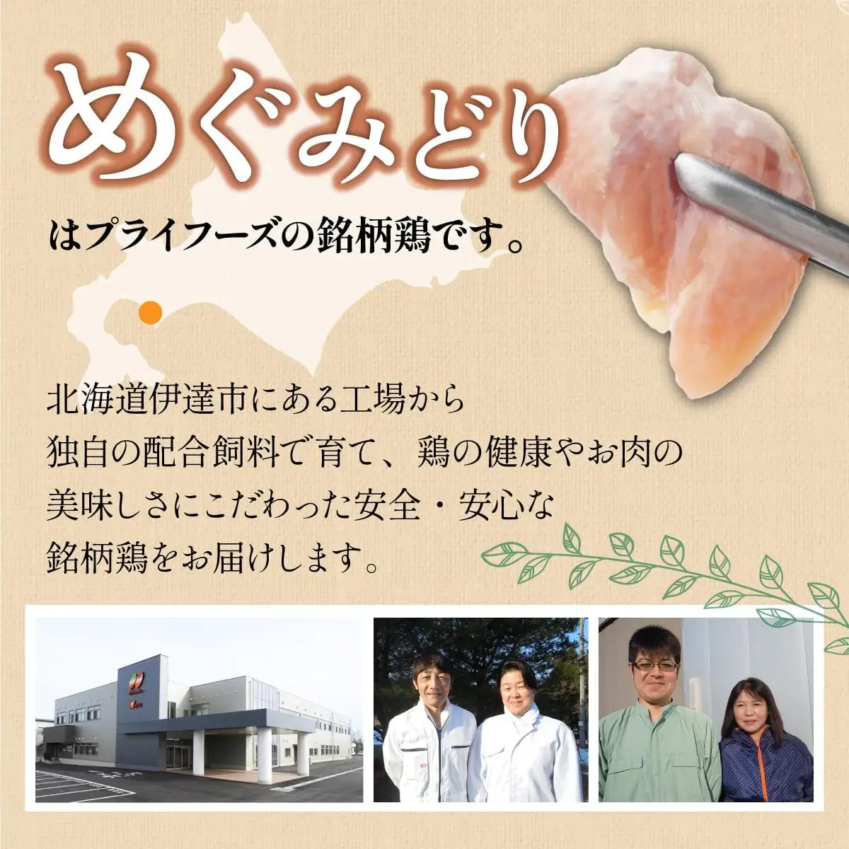 北海道産 定期便 3ヵ月 連続 3回 めぐみどり むね 切身 300g 6袋×3ヶ月 計5.4kg 鶏むね 鶏ムネ むね ムネ 鶏肉 チキン 銘柄鶏 肉 冷凍 小分け 便利 時短 唐揚 焼鳥 鍋 ソテー プライフーズ 送料無料 伊達