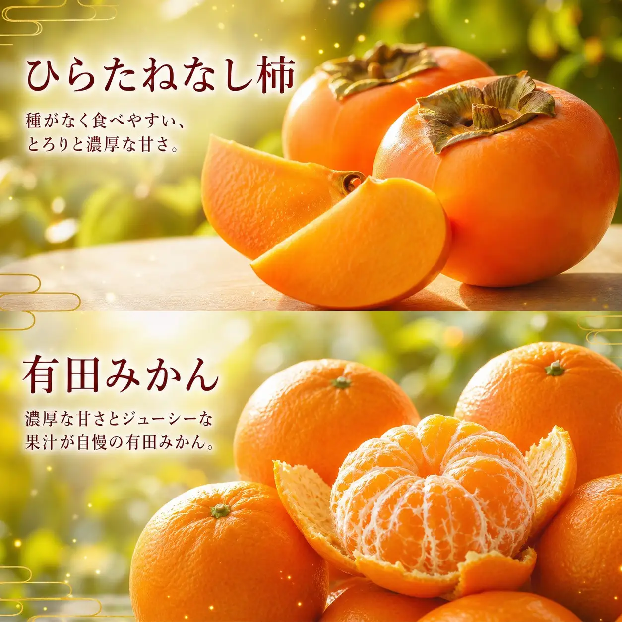 【7・8・10・12月 全4回】紀州和歌山産旬のフルーツセット（バレンシア・桃・ひらたねなし柿・みかん）【UT80】