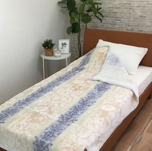 マイヤー毛布 シングル ブルー C.R.P加工毛布 1枚 (ニューマイヤー毛布) 11820BL｜毛布の町 泉大津市 国産 毛布 家庭で洗濯可 [4913]