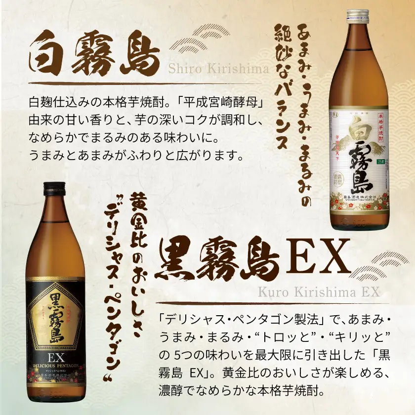 霧島酒造「オール25度」900ml3本セット≪みやこんじょ特急便≫〔11-6702〕_(都城市) 黒霧島 白霧島 黒霧島EX 25度 900ml 霧島酒造
