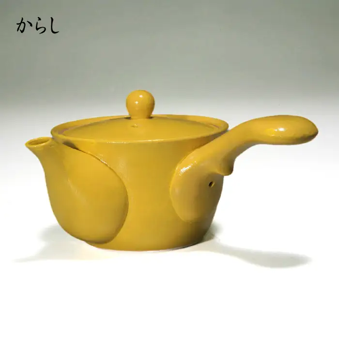 粗土珈琲急須 からし色 /やきもの工房 成[UDU009] 急須