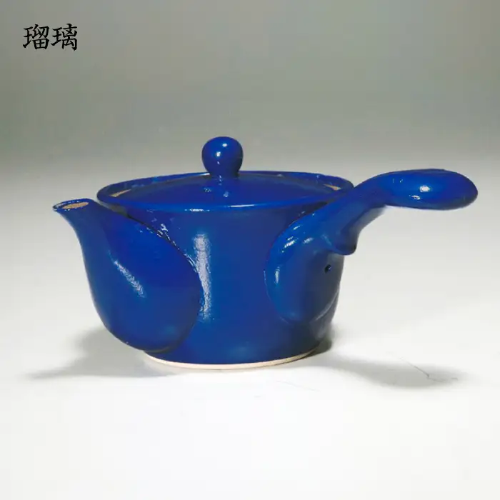 粗土珈琲急須 瑠璃 /やきもの工房 成[UDU010] 急須