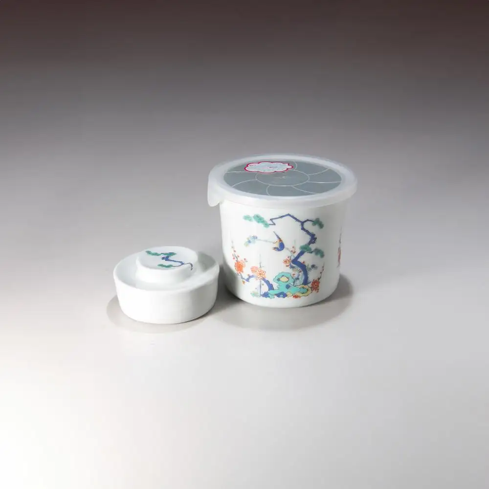 有田焼 白磁 一夜漬け器 蓋付 松竹梅 重石付き 容量450ml /やきもの工房 成[UDU015] 一夜漬け