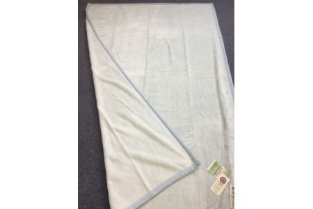 泉大津市産 マイヤー綿毛布 シングル(ロング)サイズ 無地 ブルー 82701 BL [4637]