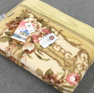マイヤー毛布 シングル ベージュ C.R.P加工毛布 1枚 (合わせ毛布) 22302BE｜毛布の町 泉大津 国産 サイズ・色 家庭洗濯可 [5006]