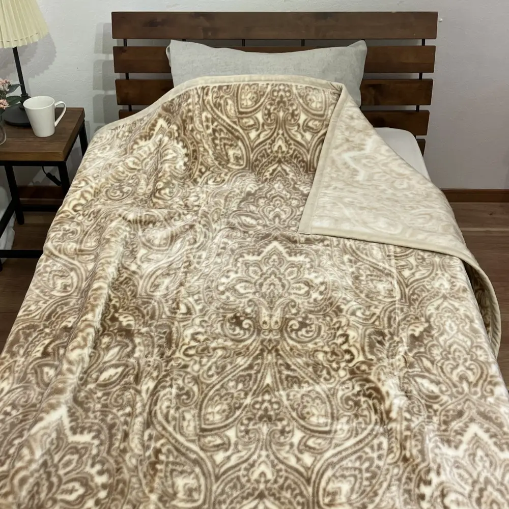マイヤー毛布 シングル ベージュ C.R.P加工毛布 1枚 (ニューマイヤー毛布) 11756BE ｜ 毛布の町 泉大津 国産 サイズ・色 家庭洗濯可 [5015]
