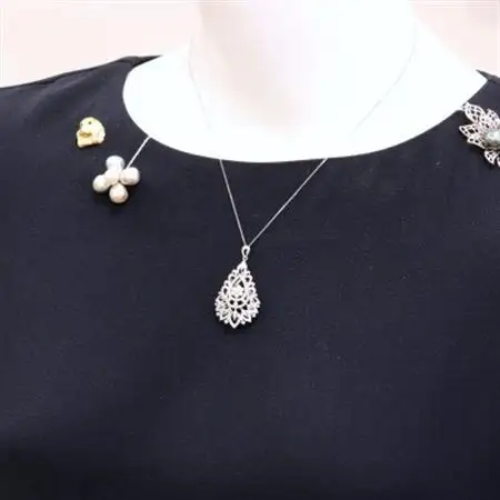 プラチナダイヤモンドペンダント【ダイヤ1.00ct・チェーン45cm】アンティーク風【配送不可地域：沖縄県】【1523149】
