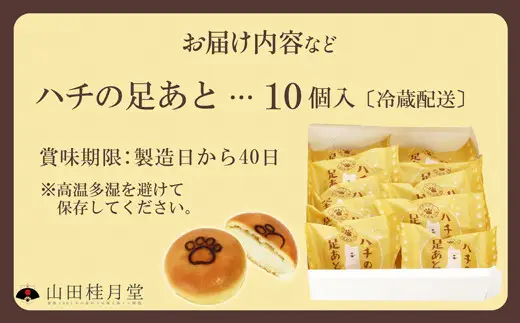 ＜山田桂月堂＞ハチの足あと　10個入り 　45P023012【 山田桂月堂】