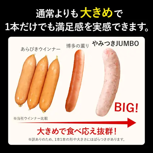 訳ありソーセージ やみつきJUMBOポークフランク 合計3kg 500g×6袋 ソーセージ