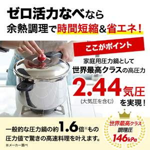 圧力鍋 ゼロ活力なべ 3.0L 日本製 ガスIH対応 圧力鍋