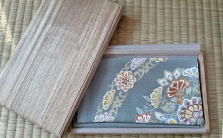 ふくさ 豊島区伝統工芸 東京手描友禅 金封ふくさ ふくさ【うすグリーングレー】
