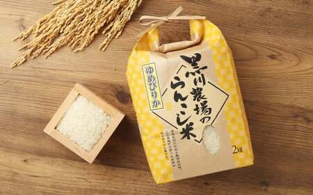 【7ヶ月定期便】らんこし米 （ゆめぴりか） 2kg （黒川農場）  【2024年10月下旬発送開始】お米 米 精米 ゆめぴりか 定期便 北海道 蘭越町