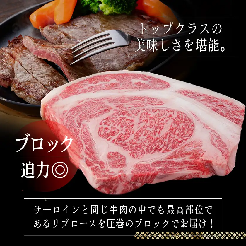 宮崎牛リブロースブロック1kg〔AD-2509〕_(都城市) 都城産宮崎牛リブロースブロック - リブロース ブロック肉 肉のながやま ステーキ 焼き肉 牛肉 国産