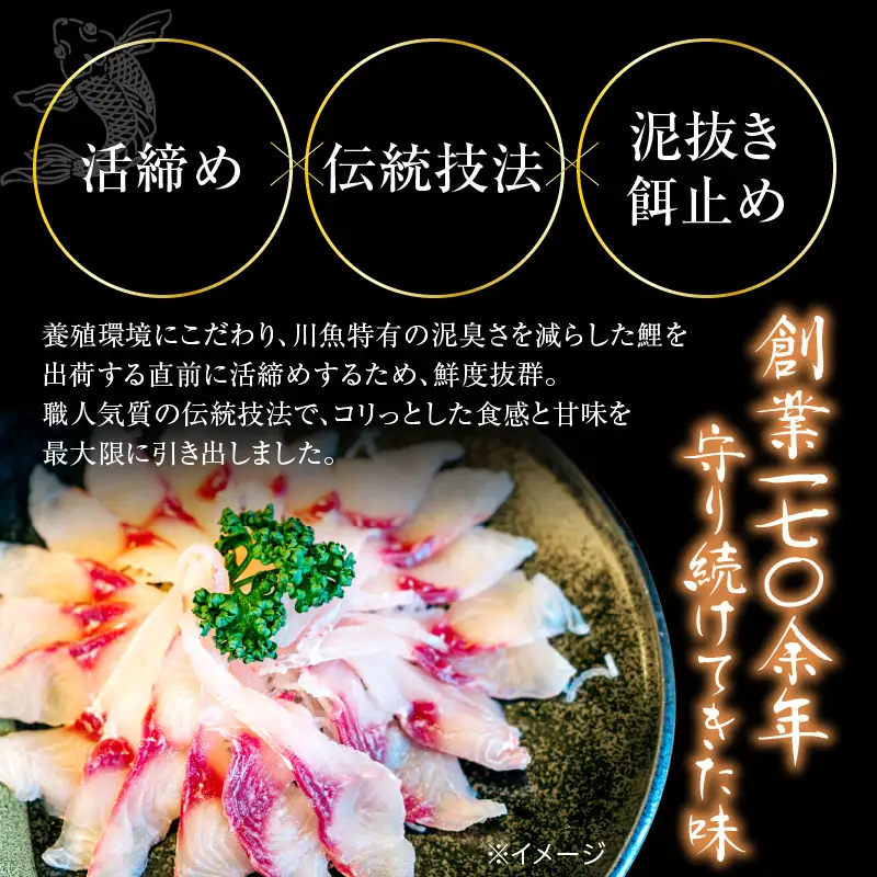 鯉のあらい 4人前 10枚×4パック 鯉 あらい 刺し身