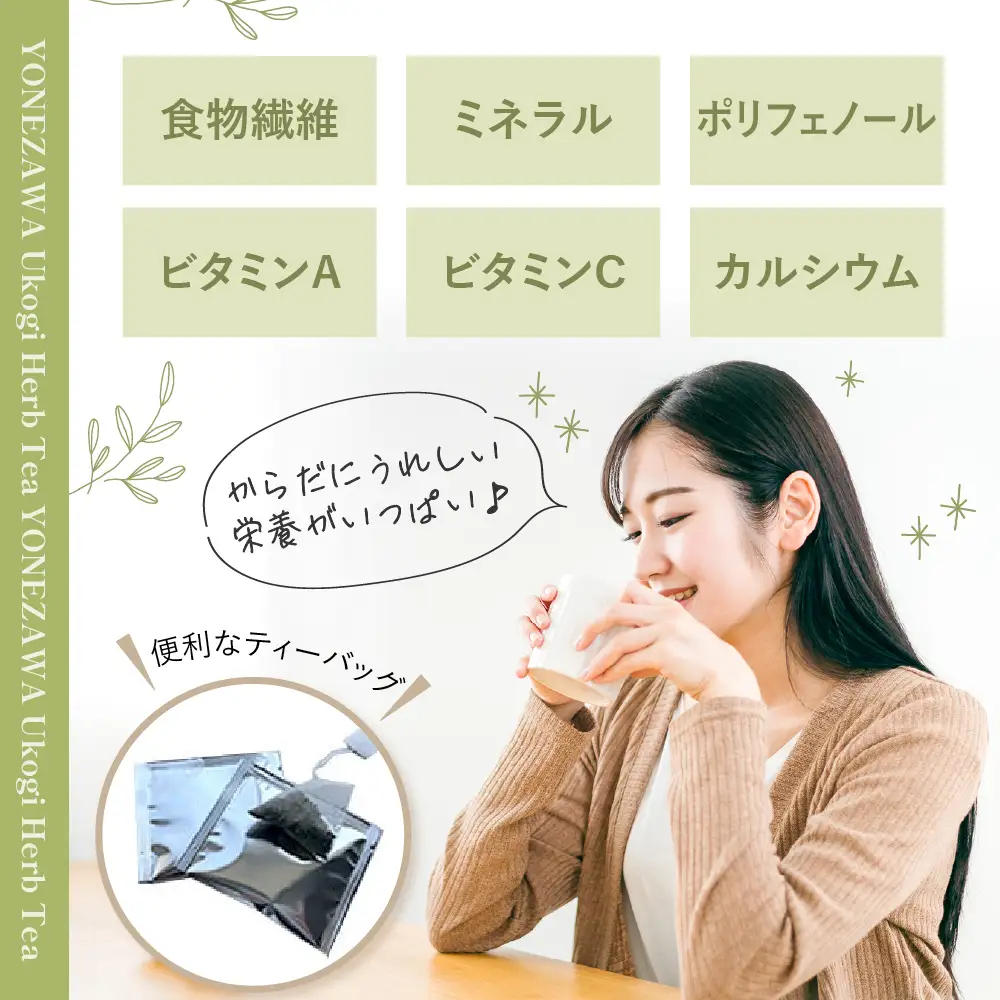 Ukogi Herb Tea ( ウコギハーブティー ) 3種 セット ウコギ100% カモミールブレンド ペパーミントブレンド 各10個 計30個入り ティーバッグ