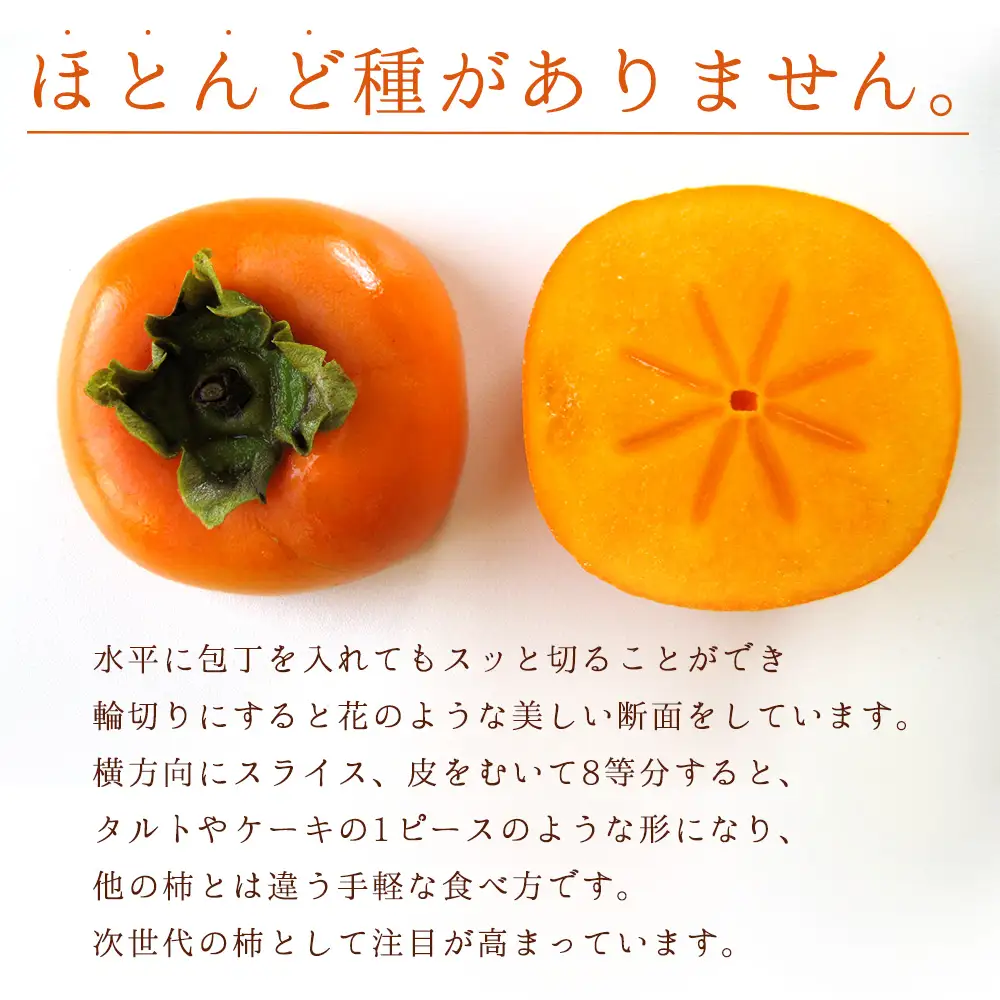 福岡県産 柿 秋王 約1.7kg (5～6玉)化粧箱入り 3W16