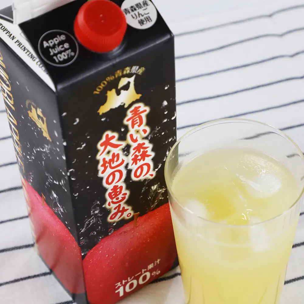 ストレートりんごジュース 【青い森の、大地の恵み。あおもりりんご100】 1000ml×4本 化粧箱入り