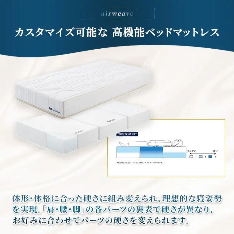 エアウィーヴ ベッドマットレス S4.0p シングル ｜ airweave おすすめ マットレス 寝具 睡眠 快眠 ベッドマットレス エアウィーブ air weave