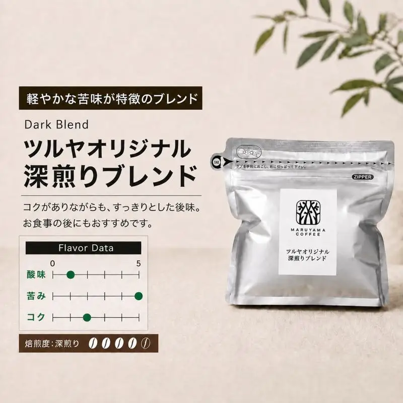 丸山珈琲 コーヒー 深煎りブレンド10袋 ツルヤ